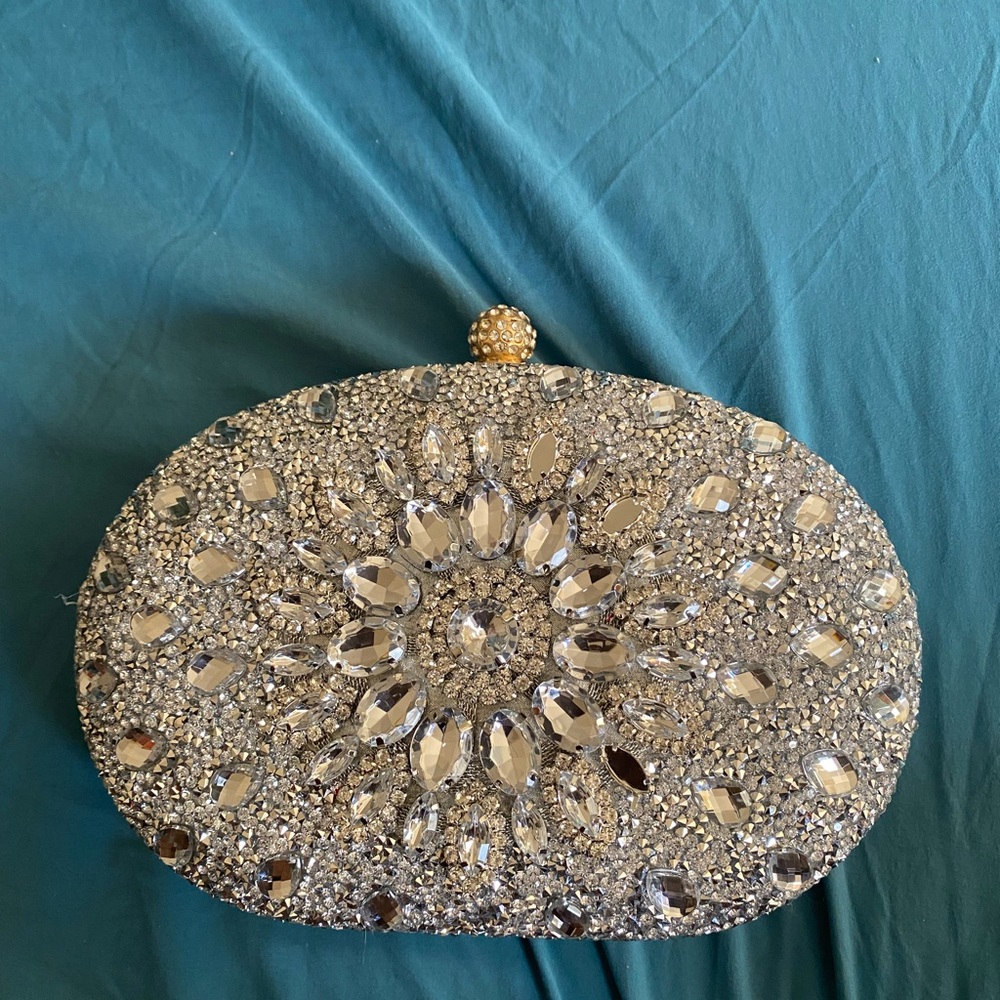 Elegant Silver Clutch Bag